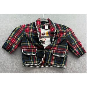 Harajuku Mini for Target Plaid Blazer Jacket Girls XS 4/5 Red Green Blue